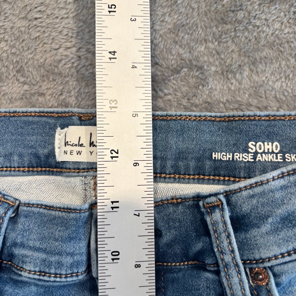 Nicole Miller Soho High Rise Ankle Skinny Jeans Women's Size 12 30x28 Stretch - Picture 7 of 10
